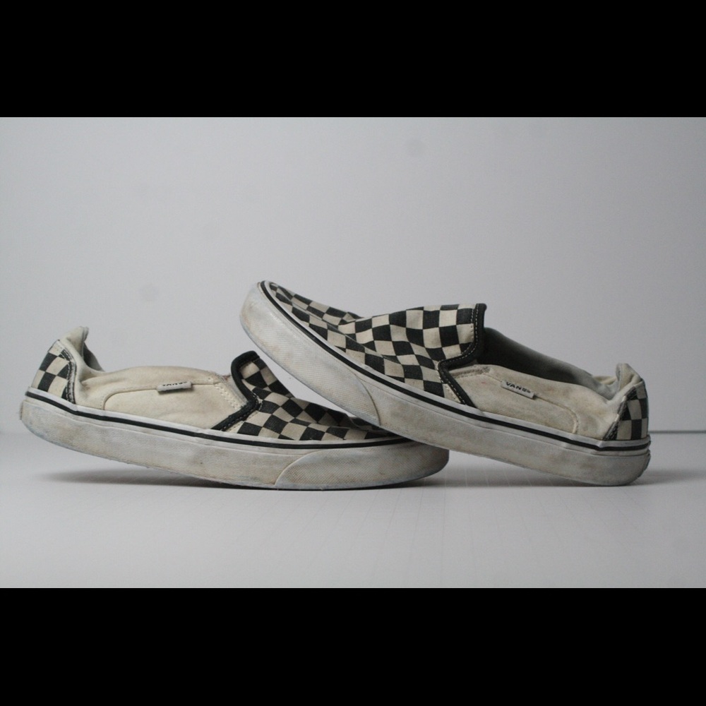 Vans slipons checkard In used condition